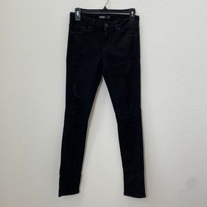 Just Black Distressed Jeans in Black Womens Size 28 Stretch Denim
